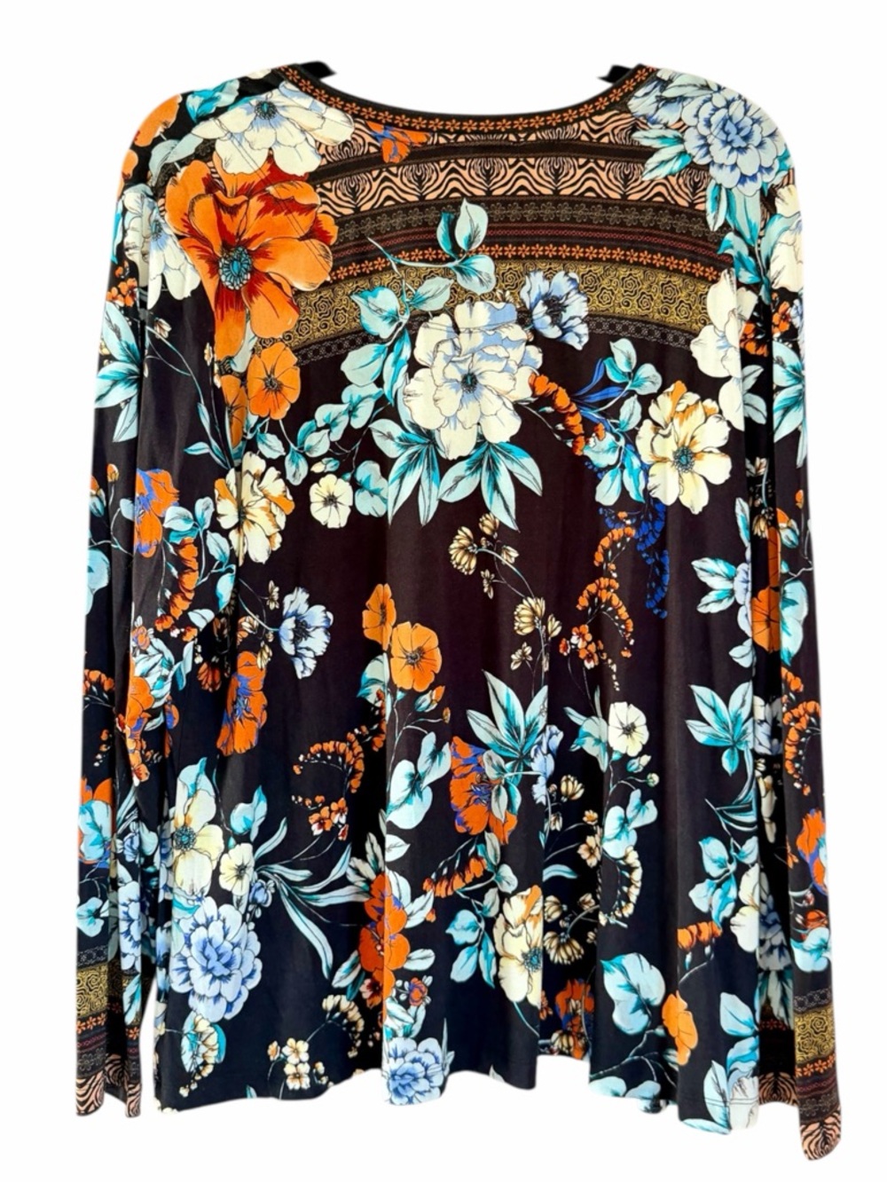 Johnny Was Golden Spring Favorite Floral Long Sleeve Top Bamboo Blend Boho Large - Picture 3 of 10